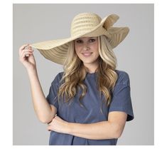 Elevate your sunny day style with this wide wired-brim, round-crown floppy hat. Crafted from a blend of paper and polyester, this chic accessory features an adjustable size and an open paper weave for a breathable, fashionable look. From San Diego Hat Co. Chic Lightweight Sun Hat With Wide Brim, Spring Sun Hat With Upf 50+, Chic Lightweight Sun Hat, One Size Fits Most, Trendy Wide Brim Sun Hat For Warm Weather, Chic Lightweight Wide Brim Sun Hat, Chic Lightweight Sun Hat For Warm Weather, Lightweight Chic Sun Hat One Size Fits Most, Spring Sun Hat Upf 50+ One Size Fits Most, Natural Hats With Uv Protection For Spring