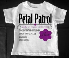 a t - shirt with the words petal patrol written on it