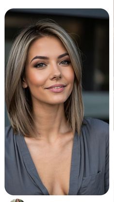 Shoulder Hair Ponytail, Subtle Highlights Short Hair, Light Brown Fine Hair, Bobs Haircuts For Fine Hair, Light Brown Balayage Straight Hair Mid Length, Shoulder Length Hairstyles Round Face, Nape Length Hair, Collar Bone Length Hair Round Face, Demi Tebow Hair