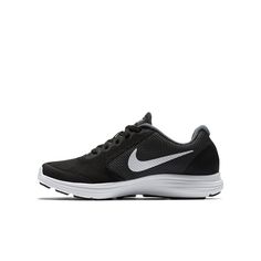 Nike Revolution 3 GS 'Dark Grey' Dark Grey/White-Black 819413-001 Nike Revolution 3, Kids Running, Round Toe Heels, Nike Just Do It, Running Shoes Nike, Dream Shoes, Grey Fashion, White Style, Just Do It