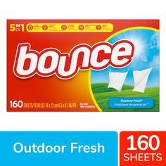 bounce outdoor fresh laundry paper, 150 sheets per box with free delivery from the dollar