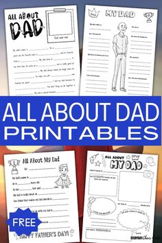 all about dad printables for father's day