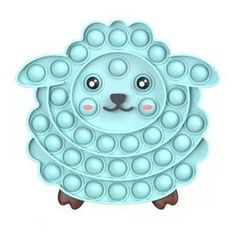 a cartoon sheep with bubbles on it's face and eyes, standing in front of a white background