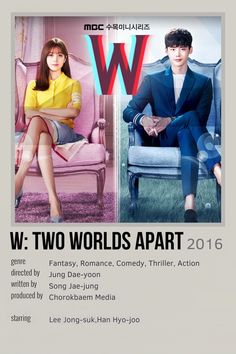 the poster for w two world's apart, starring actors and actresss from different countries