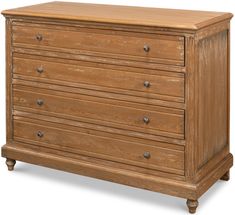 an old wooden chest of drawers on white background