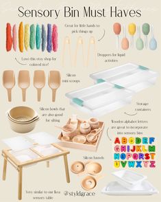 an info sheet describing the different types of items used to make crafts and crafts for kids