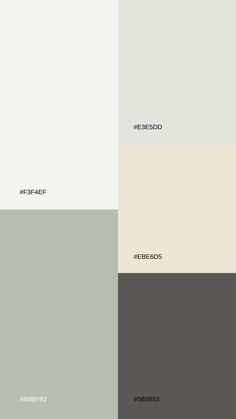 four different shades of gray, white and grey with the same color scheme in it