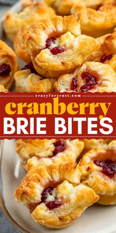 Looking for a simple yet impressive appetizer? This Cranberry Brie Bites are made with frozen puff pastry, creamy brie, and tangy cranberry sauce, this 3-ingredient appetizer is perfect for best holiday appetizers, best Game Day appetizers and New Year’s Eve food idea! Blackberry Brie Appetizer, Bri Bites Puff Pastry, Puff Pastry And Brie Appetizers, Brie Bites Crescent Rolls, Brie Cheese Bites, Blackberry Brie, Cranberry Brie Bites, Creamy Brie