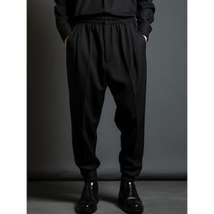 Season:Spring   Fall; Fabric:Polyester; Gender:Men's; Style:Fashion,Casual; Occasion:Outdoor,Going out,Daily; Fit Type:Regular Fit; Function:Comfort,Soft,Breathable; Waistline:Mid Waist; Pattern:Plain; Design:Elastic Waist,Pocket; Pants Type:Suit Pants,Trousers,Joggers,Dress Pants; Front page:FF; Listing Date:11/15/2023; Hips:; Length:; Waist: Cheap Suits For Men, Going Out Fashion, Men's Dress Pants, Pants Pocket, Mens Dress Pants, Fall Fabric, Suit Pants, Plain Design, Casual Black