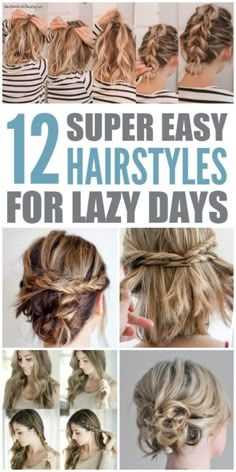 Lazy Girl Hairstyles, 2nd Day Hair, Updos Hairstyles, Short Hair Waves, Super Easy Hairstyles, Second Day Hairstyles, Mohawk Braid, Simple Ponytails