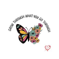 an image of a butterfly with flowers on it's wings and the words, god is