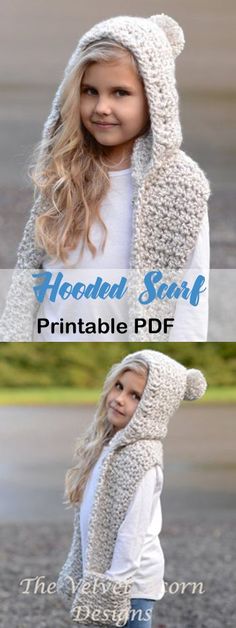 hooded scarf crochet patterns - hat scarf crochet patterns - cowl crochet pattern - crochet pattern pdf - hat crochet pattern - amorecraftylife.com #hat #crochet #crochetpattern Crochet Patterns Hats Kids, Hooded Scarf Crochet, Scarf Crochet Patterns, Crochet Hooded Cowl, Crochet Kids Scarf, Hooded Scarf Pattern, Crochet Children, Crochet Mittens Pattern