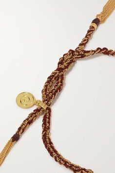 Burgundy Passion Lucky 18-karat gold and silk bracelet | CAROLINA BUCCI | NET-A-PORTER Carolina Bucci, Ribbon Bracelet, Wrist Stacks, Silk Bracelet, Silk Necklace, Ribbon Bracelets, Lucky Bracelet, Animal Jewelry, Silk Ribbon