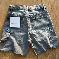 Nwt Zara Jean Shorts Zara Jean Shorts, Navy Embroidery, Mom Jeans Shorts, Ripped Shorts, Zara Shorts, White Halter Maxi Dress, Distressed Jean Shorts, High Rise Mom Jeans, Jeans For Short Women