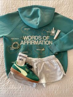 Words Of Affirmation Hoodie, Dandy Outfit, Dandy Hoodie, Brandy Melville Outfits, Simple Outfits For School, Trendy Hoodies, Cute Lazy Day Outfits