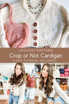 crochet pattern crop or not cardigan video