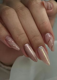 Simple Nail Art Designs, Cute Gel Nails, Glass Nails, Festival Nails, Easy Nail Art, Nail Decorations