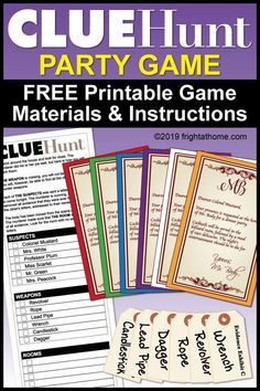 a party game with free printable materials and instructions for the club's birthday