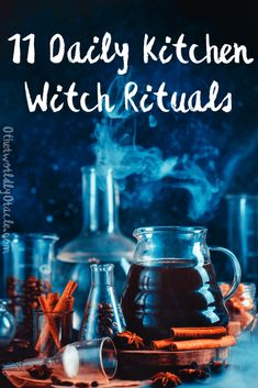 Group Rituals Witchcraft, What Is A Kitchen Witch, How To Be A Kitchen Witch, Monthly Witch Rituals, Daily Pagan Practice, Witchy Kitchen Aesthetic Cottage, Kitchen Witch Aesthetic, Daily Witchcraft, Witchy Rituals