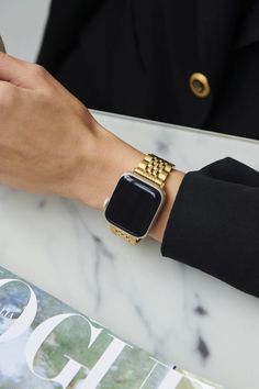 We’ve taken the liberty of adding a pinch of magic and excitement to an everyday object that’s lost its spark. The Apple Watch is a modern-day luxury item, complete with best-in-class materials and cutting-edge technology. Choose between cute designer prints on our leather watch bands or the fancy metal straps. Or even get both to match your day’s mood and style! Our bands fit perfectly with the Apple Watch Series 1-8 and SE, sizes 38mm/40mm/41mm/42mm/44mm/45mm/49mm. Watch Faces Apple Watch, Apple Watch Women, Apple Watch Gold, Gold Watch Band, Apple Watch Aluminum, Apple Watch Black, Watch Wallpaper Apple, Apple Watch Bands Gold