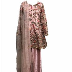 Pakistani Clothes, Tea Pink Gotta Work Peplum Dress With Pearl Net Palazzo, Indian, Pakistani, Bollywood Wedding Clothes, Pink Formal Dress Pink Organza Salwar Kameez For Reception, Elegant Pink Dress With Zari Work, Elegant Pink Lawn Suit For Formal Occasions, Silk Pink Salwar Kameez For Wedding, Pink Silk Salwar Kameez For Wedding, Festive Pink Georgette Lawn Suit, Pink Wedding Salwar Kameez With Intricate Embroidery, Pink Lawn Suit With Resham Embroidery For Wedding, Semi-stitched Pink Floral Embroidered Dress