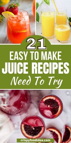 21 easy to make juice recipes you need to try