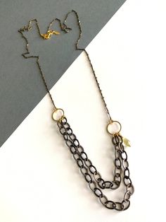 32" necklace with antique brass chain, brass and lemon quartz. 32 Necklace, Lemon Quartz, Chain Necklaces, Brass Chain, Chains Necklace, Antique Brass, Chain Necklace, Lemon, Necklaces