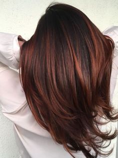 Dark Auburn Hair Color, Hair Color Red Ombre, Copper Balayage, Copper Hair Color, Auburn Hair