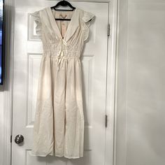 Nwt Off White Hutch Midi Dress With Pockets Cream V-neck Midi Dress For Daytime, White Hutch, Midi Dress With Pockets, Dress With Pockets, Hutch, White Cream, Cream White, Midi Dress, Off White