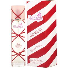 Pink Sugar Red Velvet by Aquolina for Women. Eau De Toilette Spray 3.4 oz | Perfumepur.com Vanilla Whipped Cream, Pink Sugar, Sweet Notes, Womens Fragrances, Floral Fragrance, Fragrance Notes, Orange Blossom, Women Fragrance, Design House