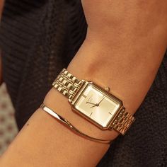 rightcolumn Square Womens Watch, Rosefield Octagon Xs, Elegant Gold Watch, Womens Watches Luxury Classy, Gold Accessories Women, Gold Rectangle Watch, Square Gold Watch, Rosefield Watches Women, Classic Watches Women