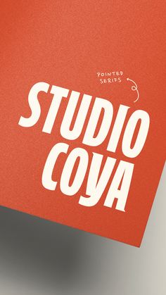 a red book with the words studio cova printed on it