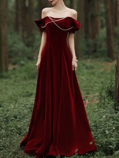 Dnd Wedding, Prom Dress Burgundy, Floor Length Prom Dresses, Custom Size Dresses, Long Prom Dress, Formal Evening Dresses, 8 Days, Color Card, Velvet Dress