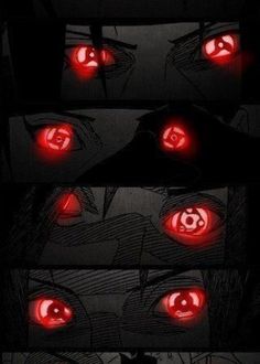 some red eyes are glowing in the dark