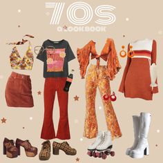 80s Inspired Outfits Party Retro, Annee 70 Outfit, 70s Fashion Aesthetic Women, 70 Aesthetic Outfit, Retro Outfits 80s Style Women Dress, 1970 Outfits Women, 70 Outfits Ideas Party, Fashion Week Outfit Ideas Inspiration, 80s Aesthetic Fashion Retro