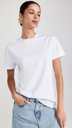 Fast Free Shipping & Free Returns on WARDROBE.NYC Classic T-Shirt at Shopbop. Shop new arrivals from WARDROBE.NYC at Shopbop.com Relaxed Fit Cotton Jersey T-shirt With Short Sleeves, Classic Boxy Fit Crew Neck Top, Short Sleeve Cotton Jersey T-shirt, Sporty Cotton Jersey Crew Neck Top, Cotton Jersey Short Sleeve T-shirt, Short Sleeve Cotton Jersey T-shirt For Everyday, Boxy Fit Short Sleeve Cotton Top With Crew Neck, Everyday Cotton Jersey Short Sleeve T-shirt, Boxy Fit Cotton Short Sleeve Crew Neck Top