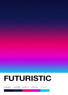 an abstract background with the word futuristic in black and pink, blue and purple colors