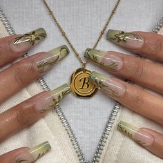 Edgy Nails, Unique Acrylic Nails, Top Nail, Gold Chrome, Nail Art Ideas, Fire Nails, Funky Nails, Pretty Acrylic Nails, Chic Nails