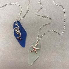 Make A Splash With These Beach Charm Necklaces. Each Necklace Comes With Sterling Silver Charm And A Shard Of Cultured Sea Glass. Perfectly Perfected Sea Glass With Its Beautiful Ocean Frosted Tint Is Really Attractive And Will Attract Lots Of Compliments. Please Specify Color 18” Length Chain Sterling Silver Cultured Sea Glass- Ocean Blue Or Soft Mint Spring Ring Closure Glass Necklaces For Beach, Beach Glass Necklaces, Beach Charm Necklace, Soft Mint, Charm Necklaces, Beautiful Ocean, Sea Beach, Beach Glass, Ocean Blue