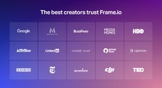 the best creators trust framework for web design and development, with logos designed to look like they are from different countries