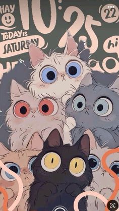 Cat Wallpaper Iphone, Cat Phone Wallpaper, Random Wallpaper, Cute Simple Wallpapers, Cool Wallpapers Art, Cat Posters, Dessin Adorable, Kawaii Wallpaper, Cat Wallpaper