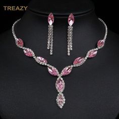 "Wear Your Story: Unique Locket Pins" Luxury Pink Gemstones For Formal Occasions, Luxury Pink Stone Work Jewelry, Crystal Bridal Jewelry Sets, Inexpensive Jewelry, Crystal Wedding Jewelry, Crystal Choker Necklace, Crystal Jewelry Sets, Crystal Choker, Fancy Jewelry