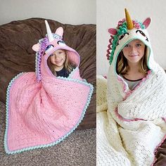 This Hooded Unicorn Blanket pattern is available in 3 different languages: Crocheted Unicorn, Crochet Unicorn Blanket, Crochet Unicorn Hat, Doll Softie, Unicorn Blanket, Unicorn Hat, Fall Sewing, Crochet For Beginners Blanket, Gift Crochet