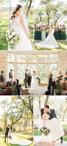 the bride and groom are getting married at their wedding ceremony