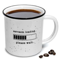 PRICES MAY VARY. SIP & SMILE - Express your humor to your friends with our Sarcasm Loading hilarious coffee mug; Spend quality time with family as you sip your favorite beverage using our sarcasm mug PERFECT GIFT - An ideal present for every event, our coffee mug sarcasm enhances the joy of special moments and coffee breaks at home or in the office FADE-RESISTANT - Imprinted text does not fade on our 11 oz capacity fluent in sarcasm mug; Novelty coffee mug with funny quote will help you get thro Sassy Mugs Coffee Cups, Sarcastic Mugs Hilarious, Mug Ideas Cricut, Funny Mug Designs, Funny Mugs Hilarious, Funny Mug Sayings, Best Wishes For Exam, Coffee Mug Ideas, Mug Quotes