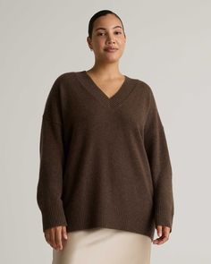 Mongolian Cashmere Oversized V-Neck Sweater Silk Cami, Quarter Zip Sweater, Womens Cashmere, Fashion Wishlist, Stepping Out, Blouse Dress, V Neck Sweater, Cashmere Sweaters, Sweater Jacket