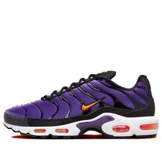 Nike Air Max Plus OG 'Voltage Purple' 2024 DX0755-500 Purple Air Max, Hellboy Tattoo, Air Max Nike, Nike Tn, Wavy Lines, Limited Edition Sneakers, Purple Outfits, Orange Accents, Air Max Plus