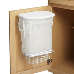 Cabinet Trash Can, Under Kitchen Sink, Under Kitchen Sink Organization, Wire Bins, Inside Cabinets, Under Sink Organization, Laundry Room Cabinets, Kitchen Trash Cans, Sink Organizer