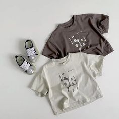 Toddler Wearing, Geometric Vintage, Boys Graphic Tee, Cotton Clothing, Romper Outfit, Girls Blouse, Vintage Tee, Casual Tee, Blue Jacket