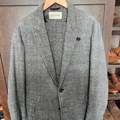 Both Items Are New, Have The Pant Tag Might Not Have The Jacket Tag. Jacket 44r Pant 34 Casual Fall Suits With Welt Pockets, Casual Fall Suits With Patch Pockets, Oliver Spencer, Black Velvet Jacket, Grey Jacket, Slack Pants, Pleated Trousers, Velvet Jacket, Cotton Jacket